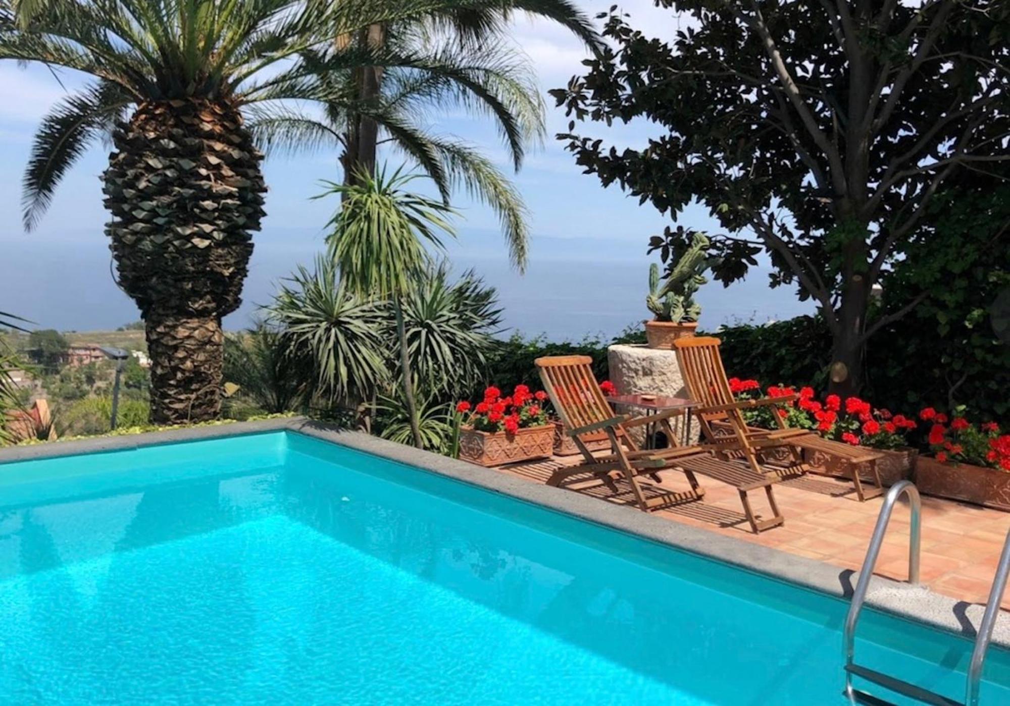 Villa Lou Taormina Private Villa With Panoramic Sea View Pool Eksteriør billede
