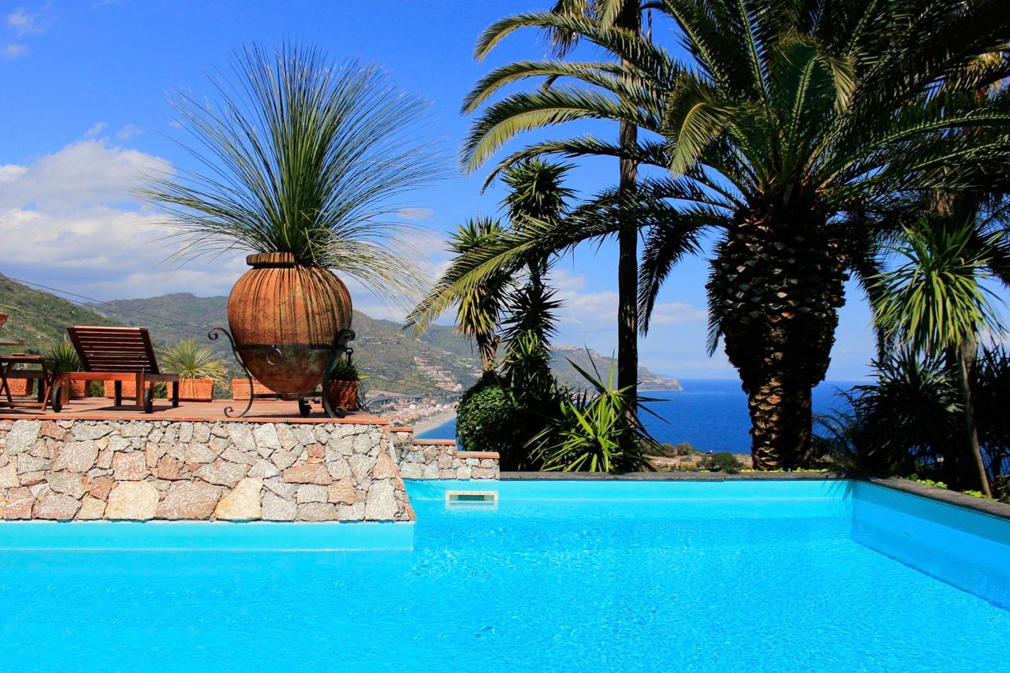 Villa Lou Taormina Private Villa With Panoramic Sea View Pool Eksteriør billede