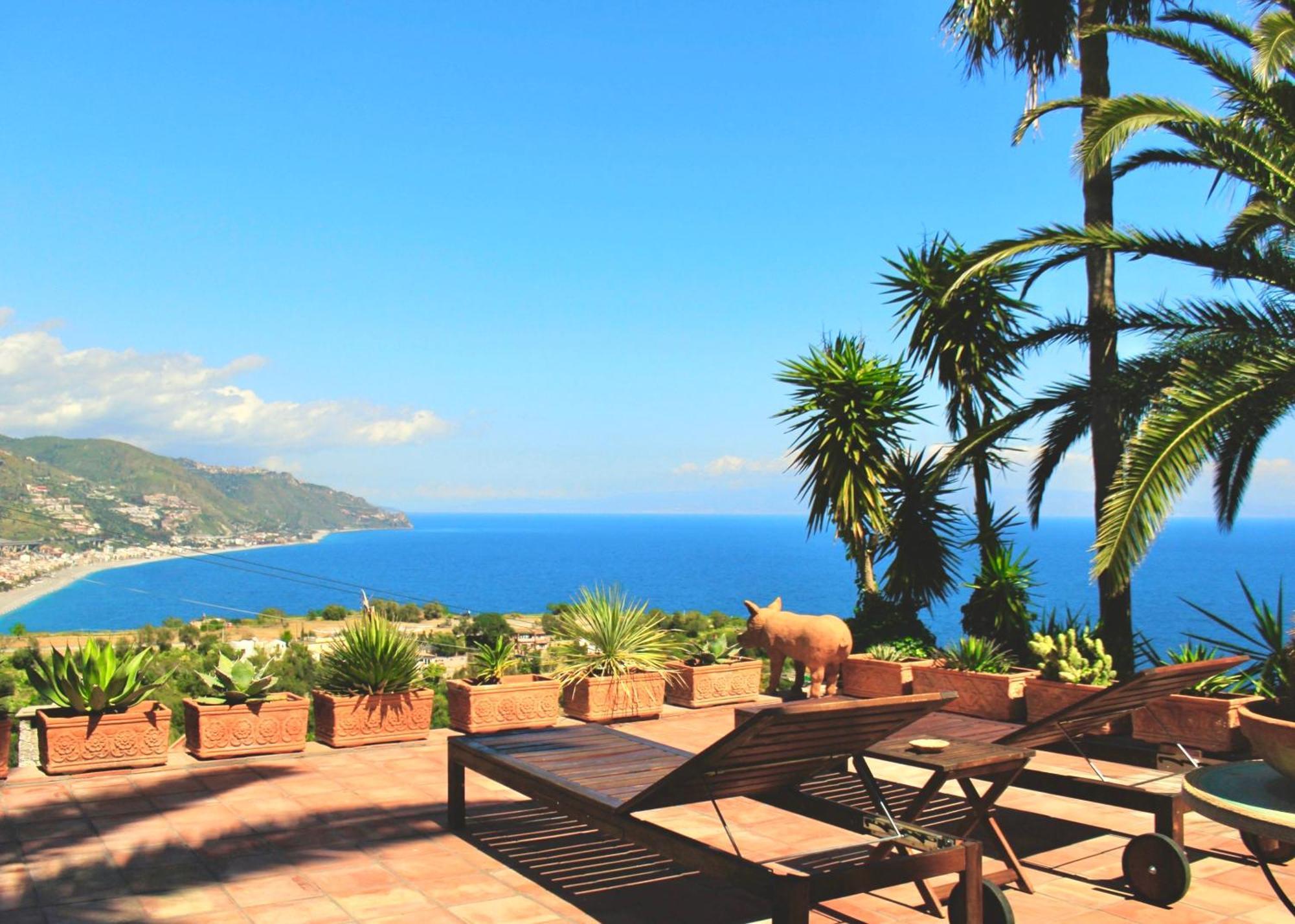 Villa Lou Taormina Private Villa With Panoramic Sea View Pool Eksteriør billede