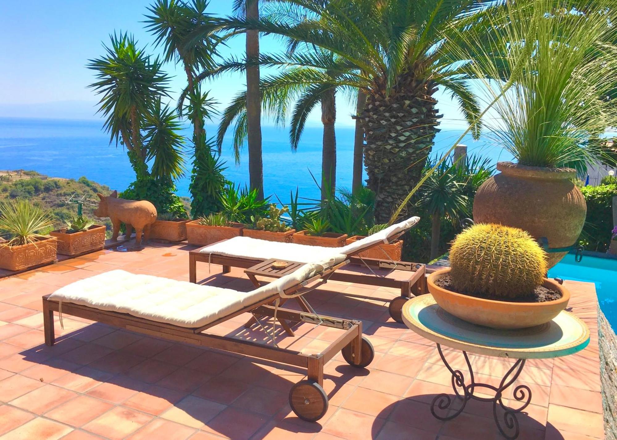 Villa Lou Taormina Private Villa With Panoramic Sea View Pool Eksteriør billede