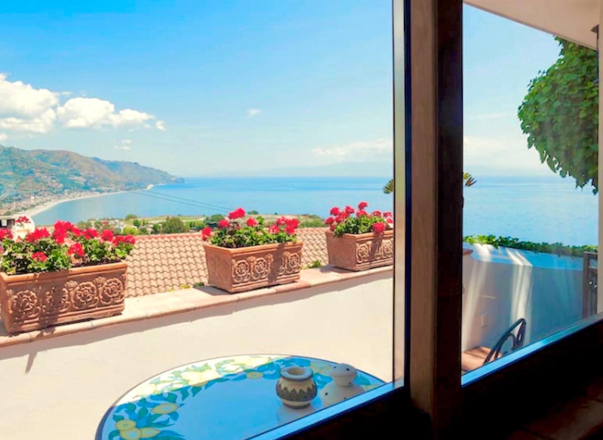 Villa Lou Taormina Private Villa With Panoramic Sea View Pool Eksteriør billede